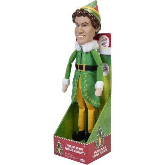 BUDDY THE ELF Jakks Pacific Plush Talking Toy Says 15 Movie Phrases 12" tall NEW - Picture 3 of 6